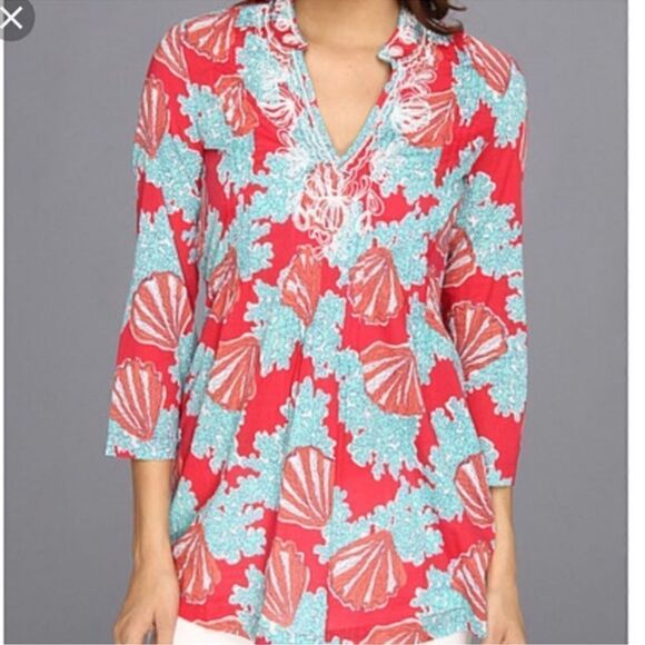 Lilly Pulitzer Sarasota Tunic Watermelon Coralina - Picture 1 of 10